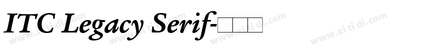 ITC Legacy Serif字体转换
